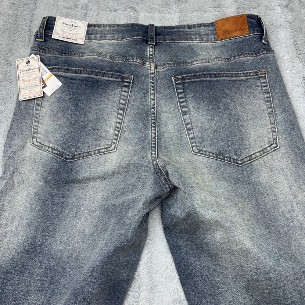 Flag And Anthem Premium Denim Jeans Slim Straight Springville Wash NWT‎  33x30